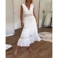 Saoirse™ – Lace Sleeveless Boho Midi Dress