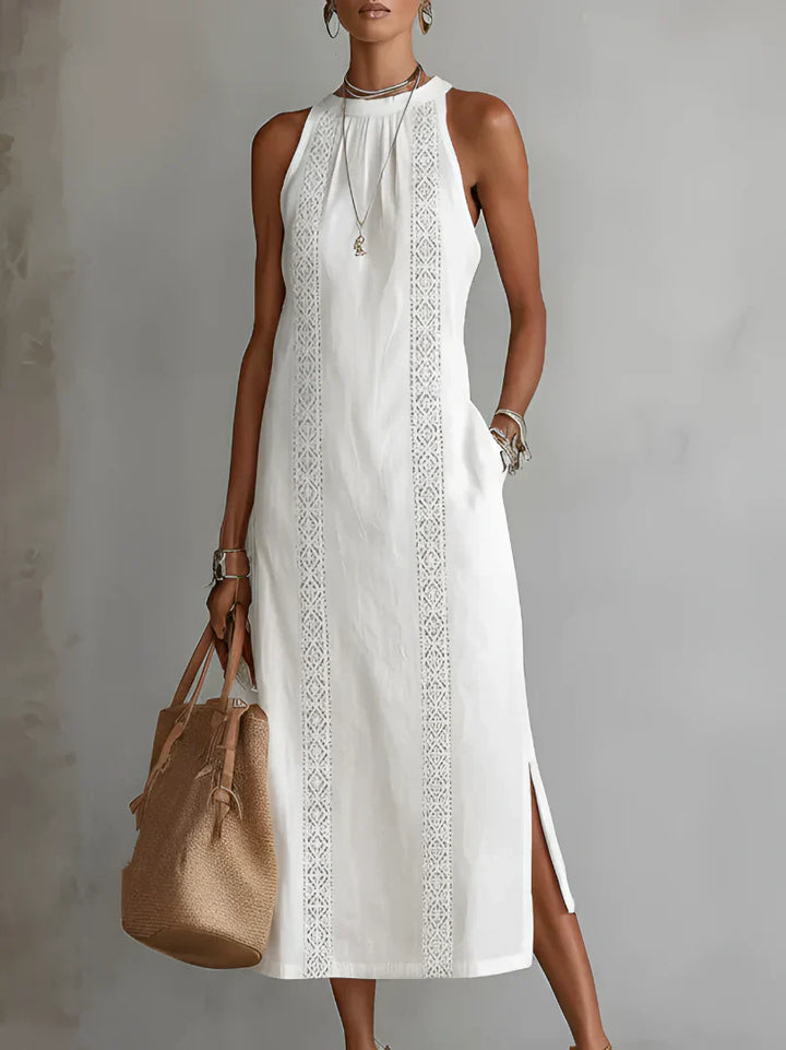 Amarante™ - White Linen Dress