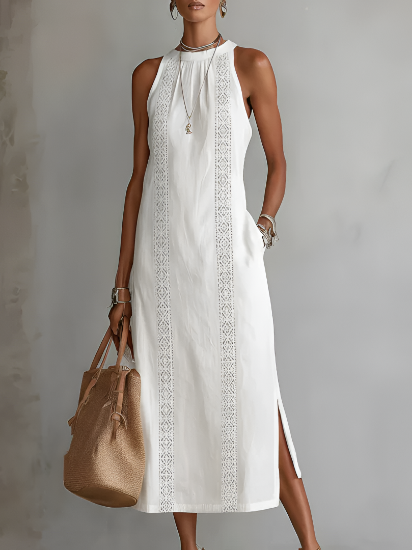 Jimena | Effortless White Lace Maxi Dress