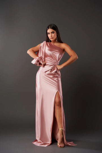 Monica™ - Asymmetrical Long Slit Dress