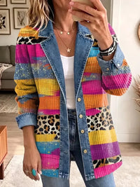 Victoria | Vintage Leopard Print Denim Jacket