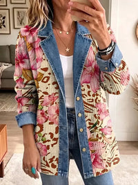 Luna | Vintage Leopard Floral Design Art Jacket