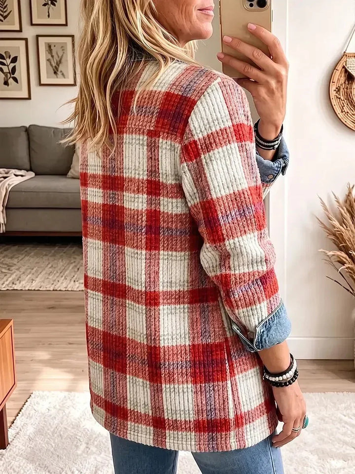 Scarlett | Retro Chic Denim Patchwork Jacket