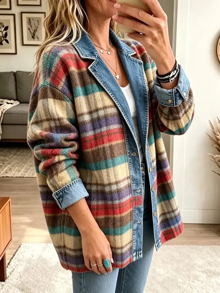Charlotte | Vintage Patchwork Denim Jacket for Women