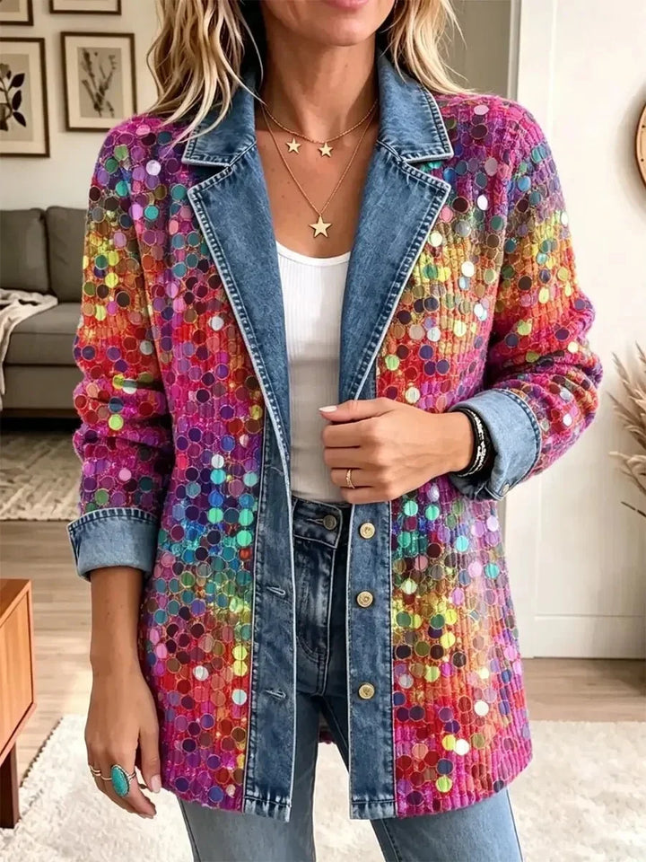 Eleanor | Vintage-Inspired Shimmering Sequin Pattern Jacket