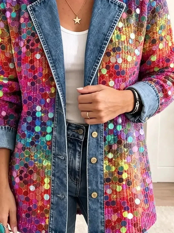 Eleanor | Vintage-Inspired Shimmering Sequin Pattern Jacket