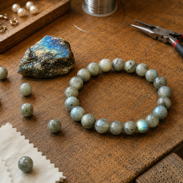 Labradorite healing bracelet gift-ready for a loved one