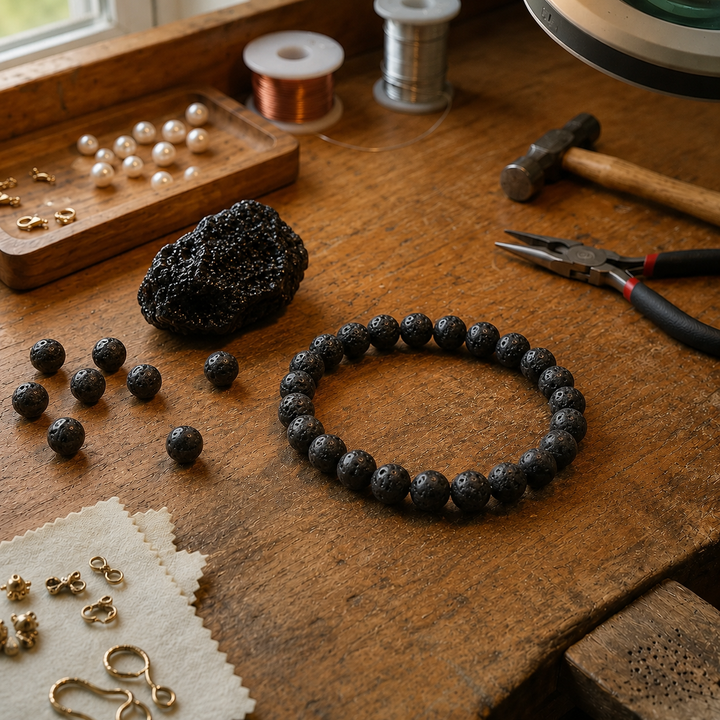 Lava stone healing bracelet gift-ready for a loved one
