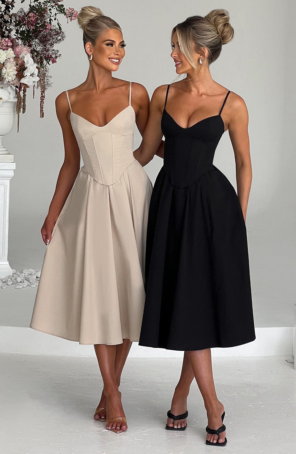 Lucianna™ - Corset-Style Midi Dress