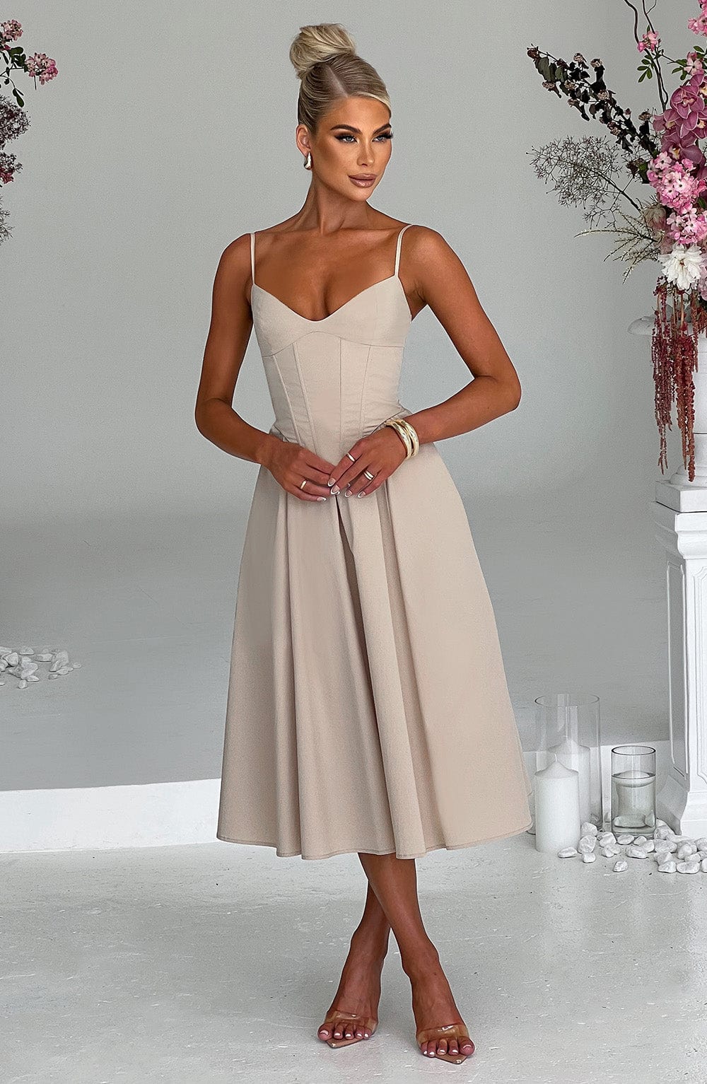 Lucianna™ - Corset-Style Midi Dress