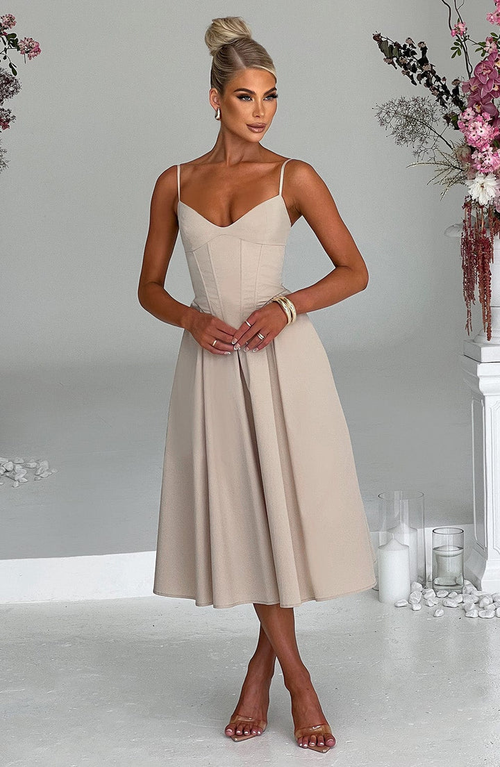 Lucianna™ - Corset-Style Midi Dress