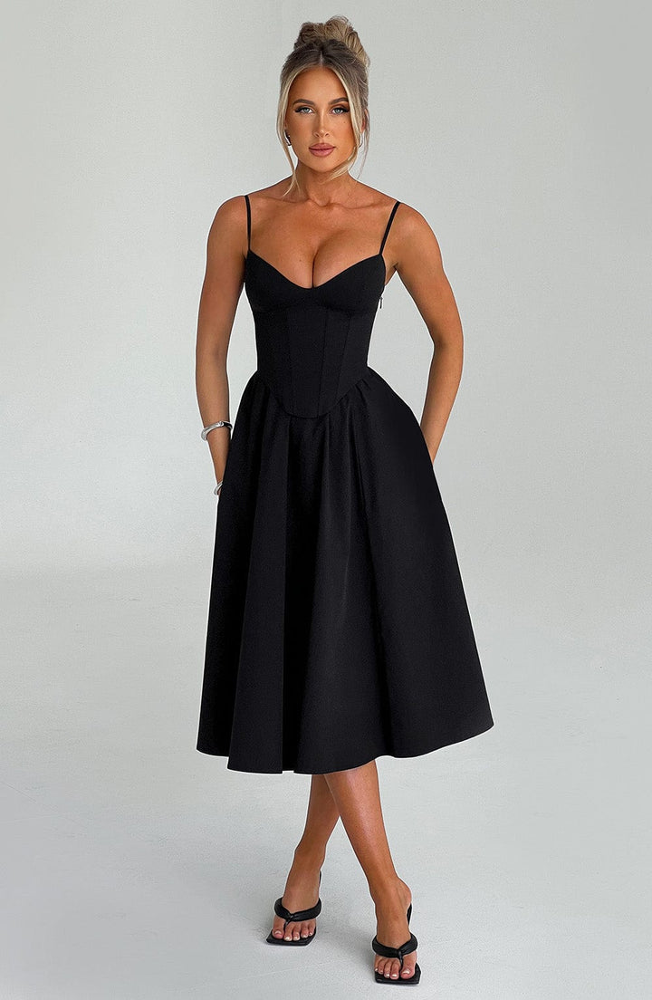 Lucianna™ - Corset-Style Midi Dress