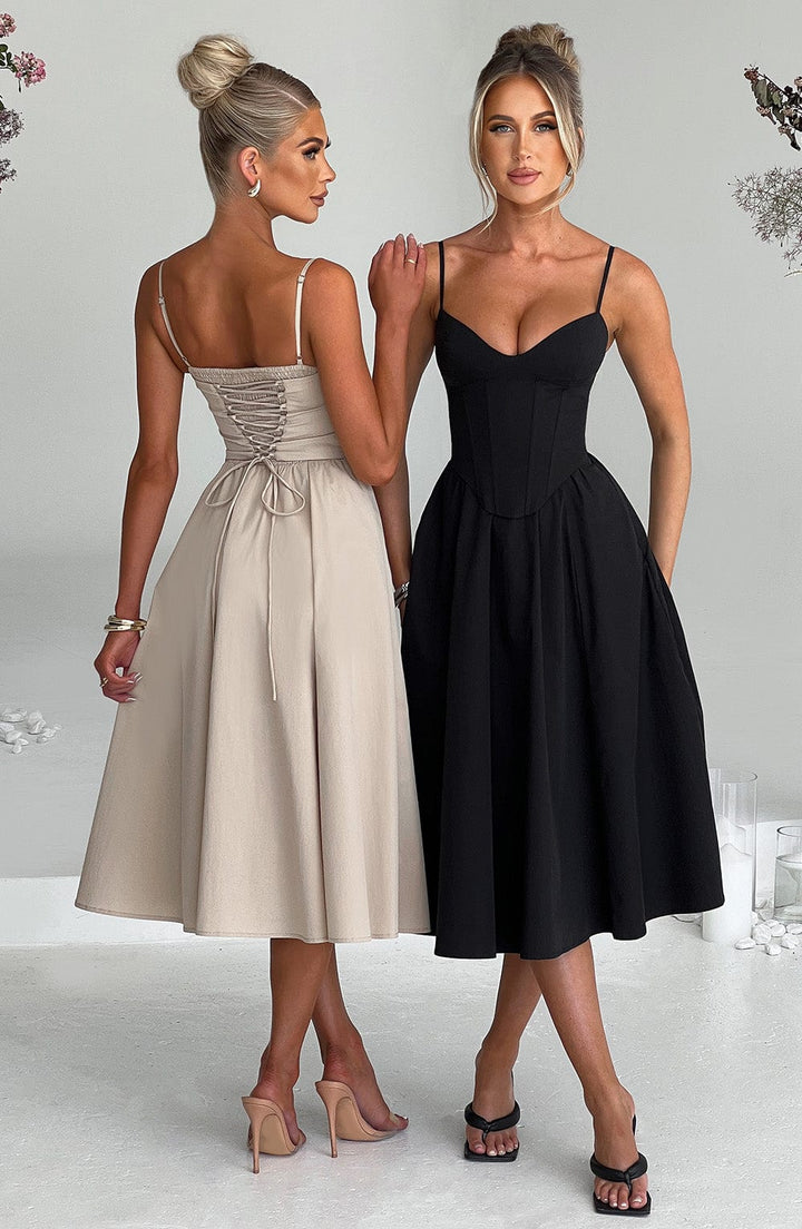 Lucianna™ - Corset-Style Midi Dress
