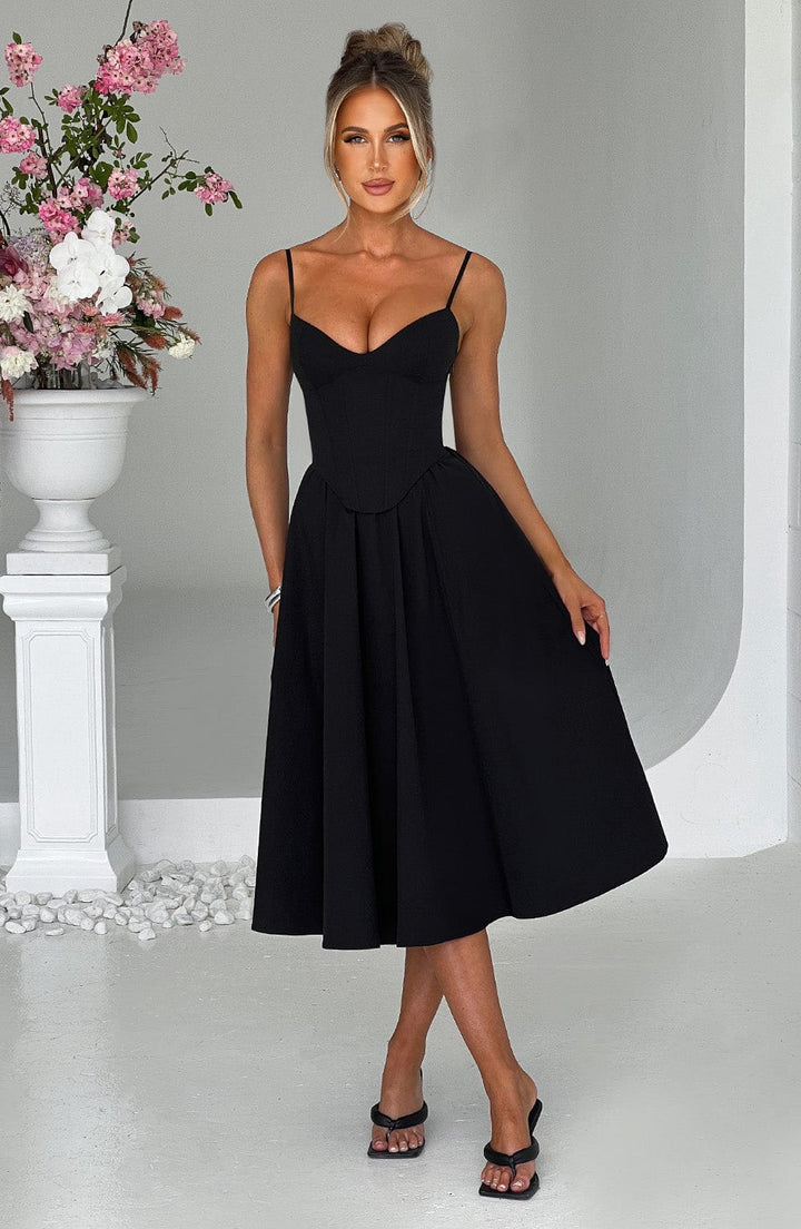 Lucianna™ - Corset-Style Midi Dress