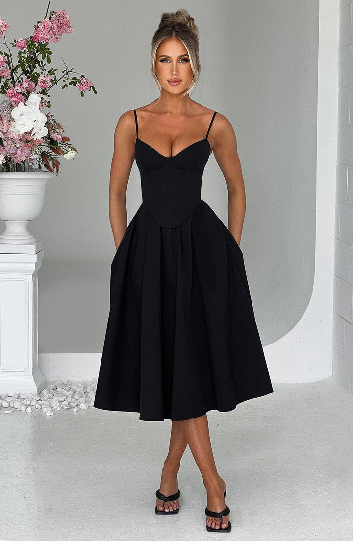 Lucianna™ - Corset-Style Midi Dress