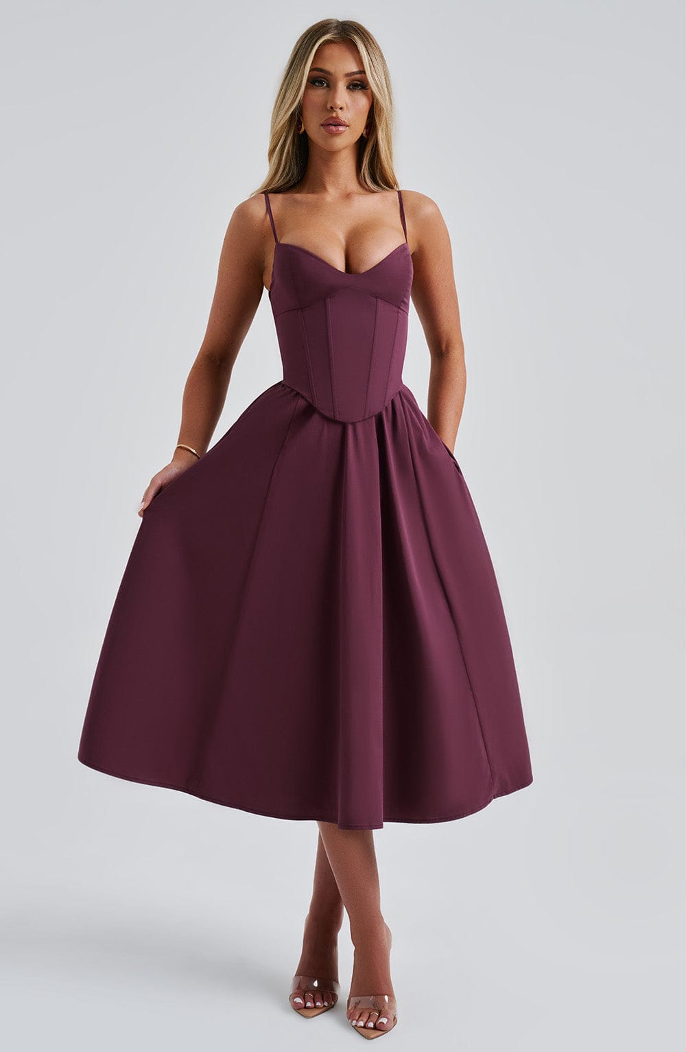 Lucianna™ - Corset-Style Midi Dress