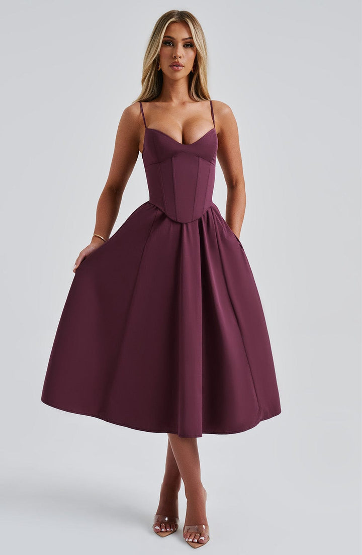 Lucianna™ - Corset-Style Midi Dress