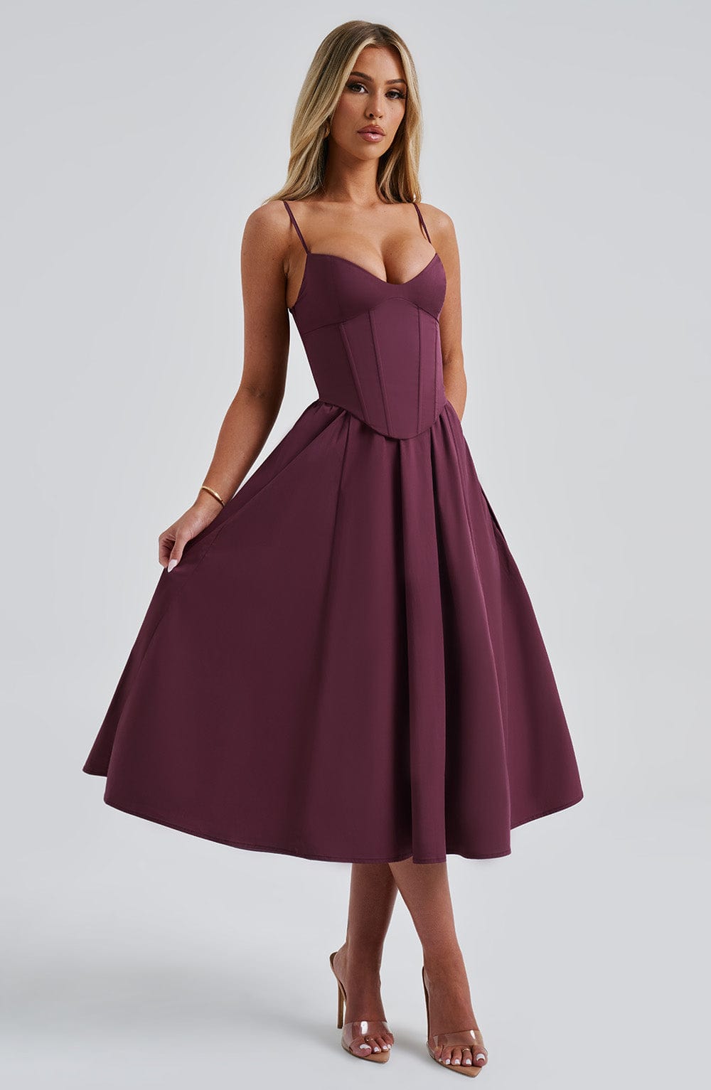 Lucianna™ - Corset-Style Midi Dress