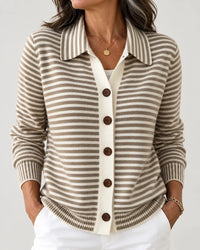 Merino™ Striped Button Cardigan