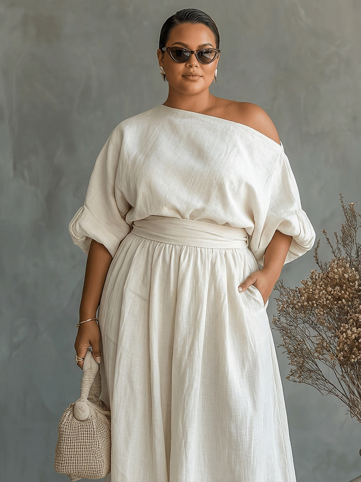 Lorenzia™ - Boat Neck 2-Piece Ensemble