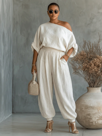 Lorenzia™ - Boat Neck 2-Piece Ensemble