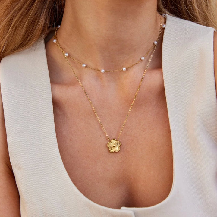 Timeless Gold Pearl Necklace