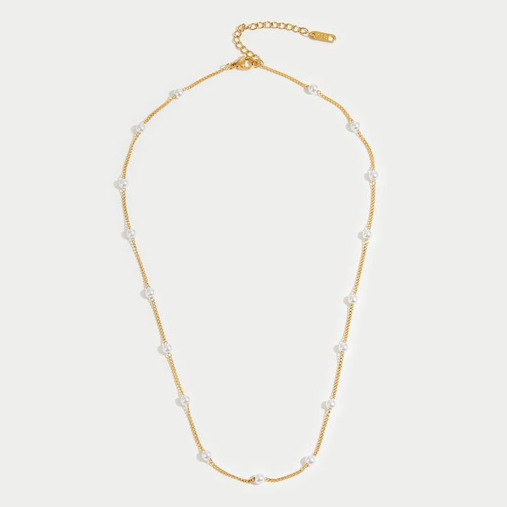 Timeless Gold Pearl Necklace