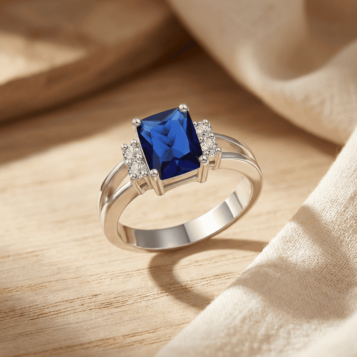 Cristallina™ - Octagon Cut Sapphire Ring