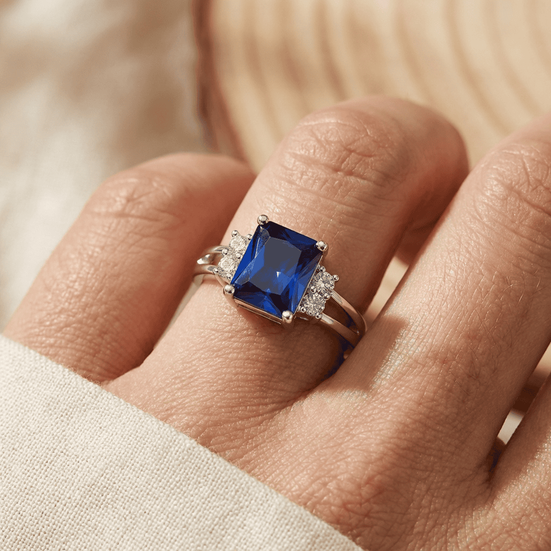 Cristallina™ - Octagon Cut Sapphire Ring