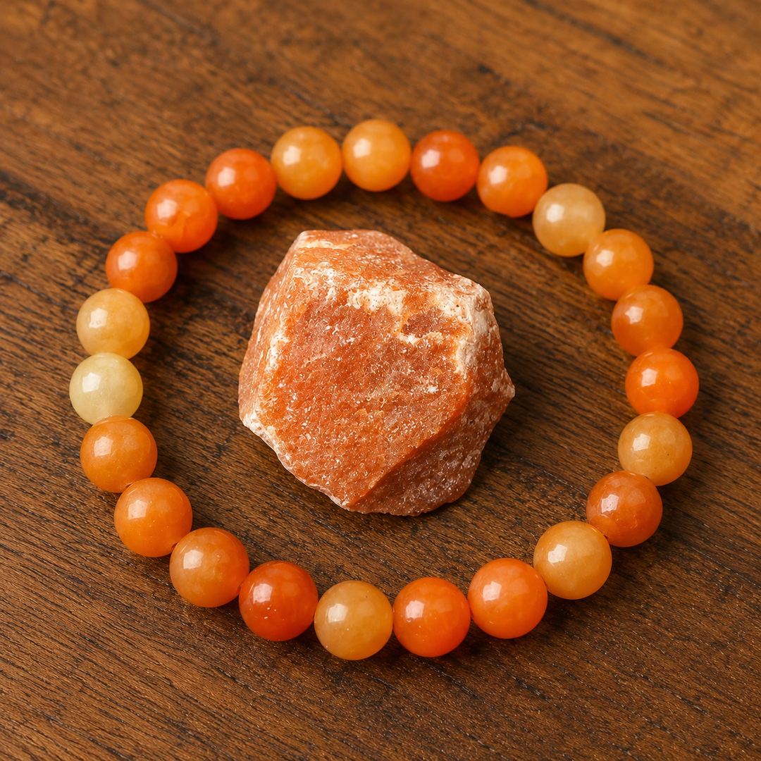 Close-up of natural aquamarine gemstone healing beads