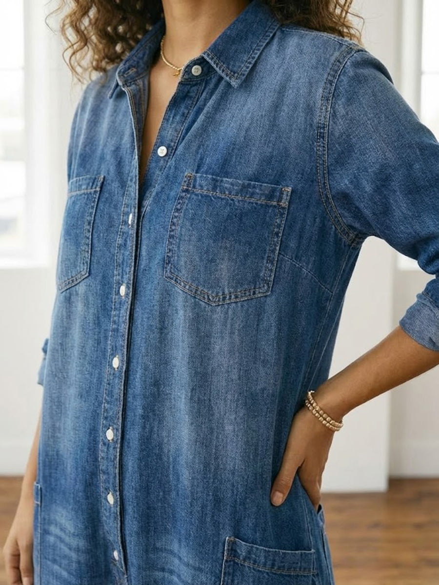 Margot™ - Wide-Leg Denim Jumpsuit