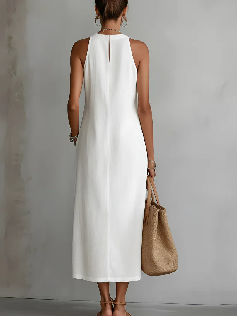 Amarante™ - White Linen Dress