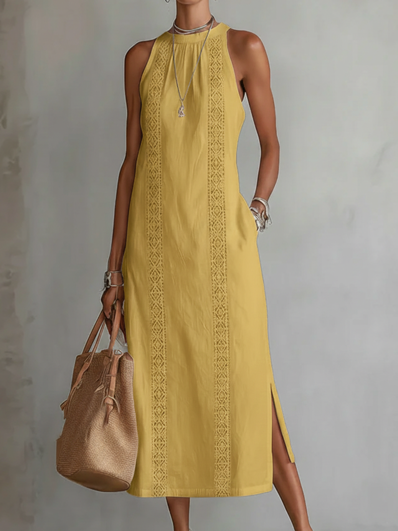 Jimena | Effortless White Lace Maxi Dress