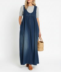 Mathilde™ - Sleeveless Denim Maxi Dress