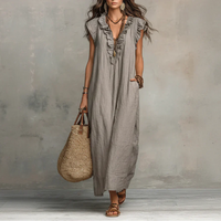 Serena™ - Linen and Cotton Long Bohemian Dress