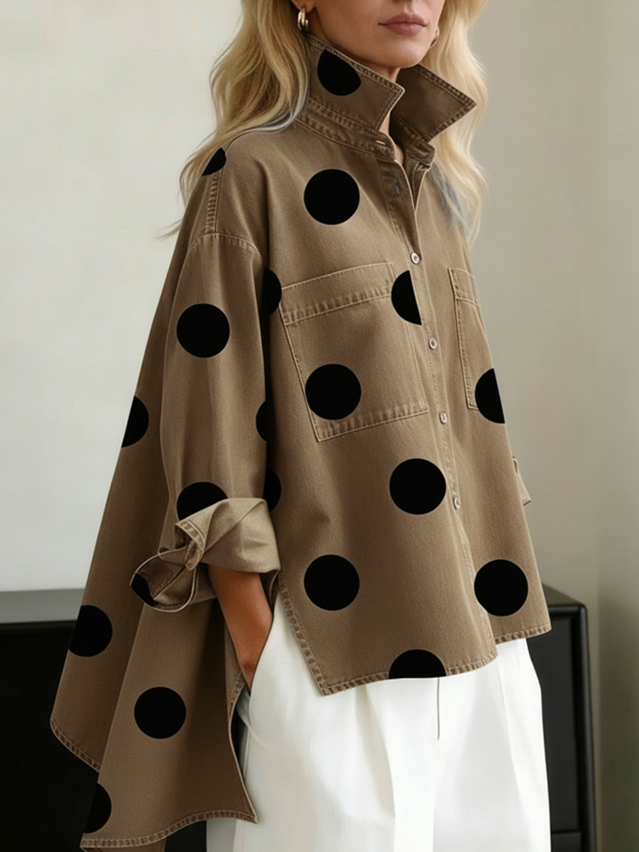 Polka Dot Overshirt for Women
