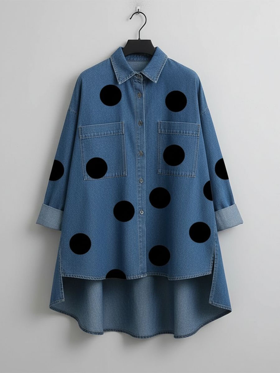 Polka Dot Overshirt for Women