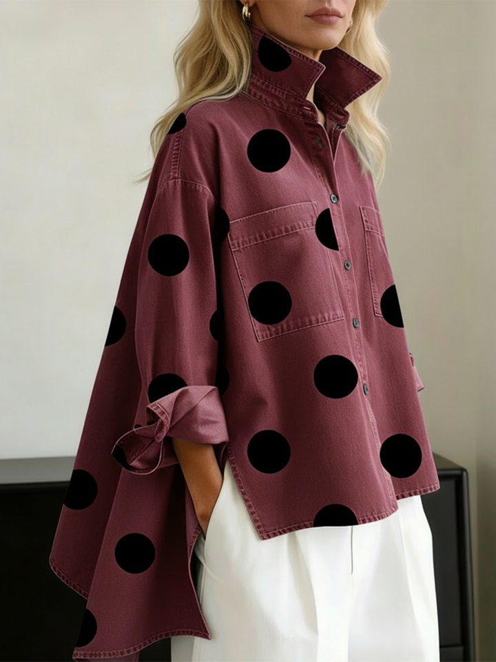 Polka Dot Overshirt for Women