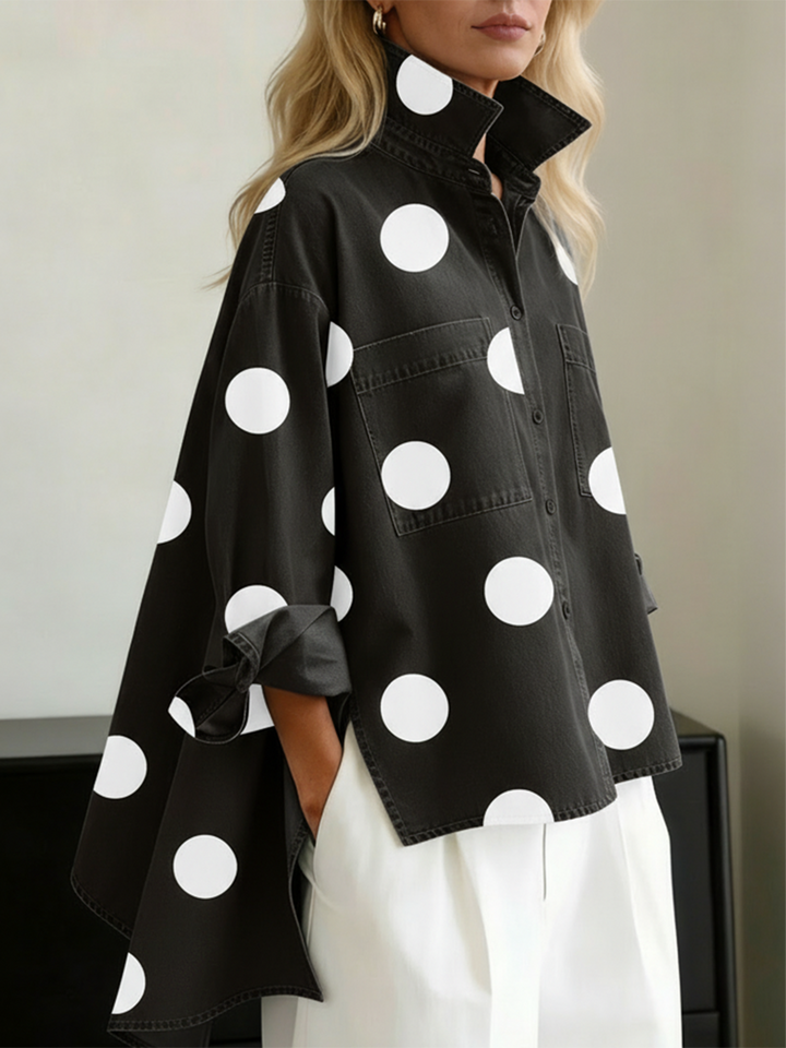 Polka Dot Overshirt for Women