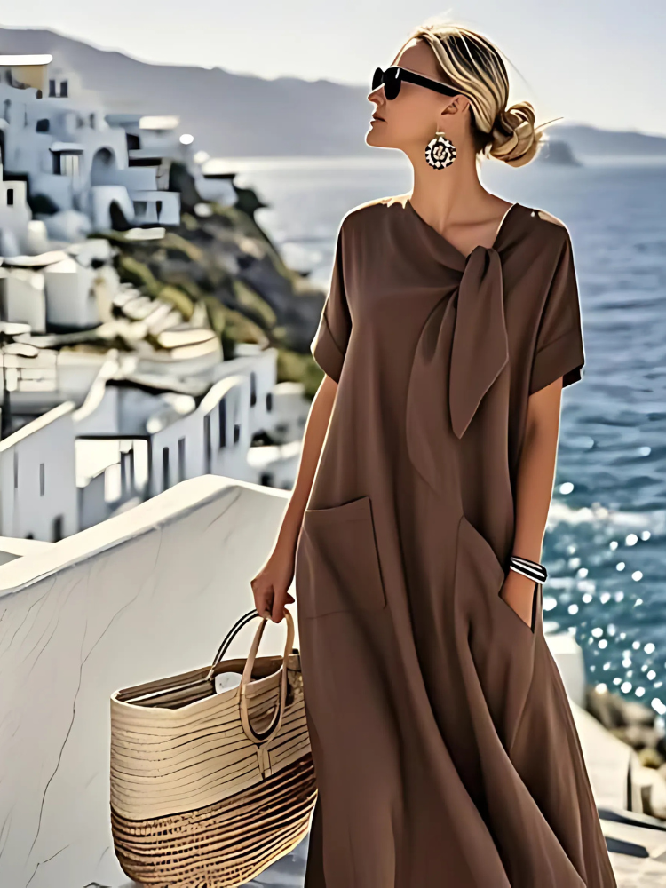 Clairé™ - Loose-Fit Maxi Dress with Pockets