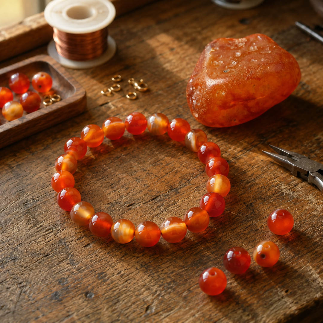 Red agate healing bracelet gift-ready for a loved one