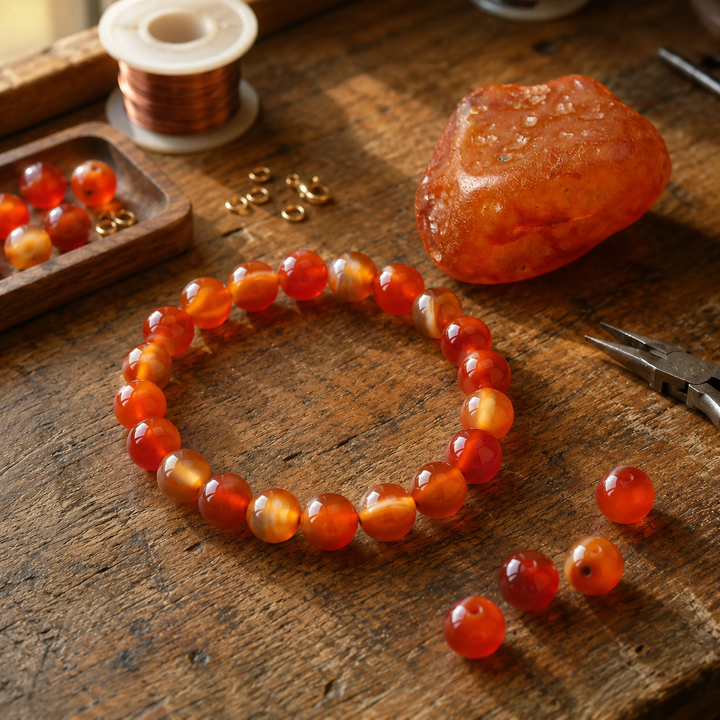 Red agate healing bracelet gift-ready for a loved one
