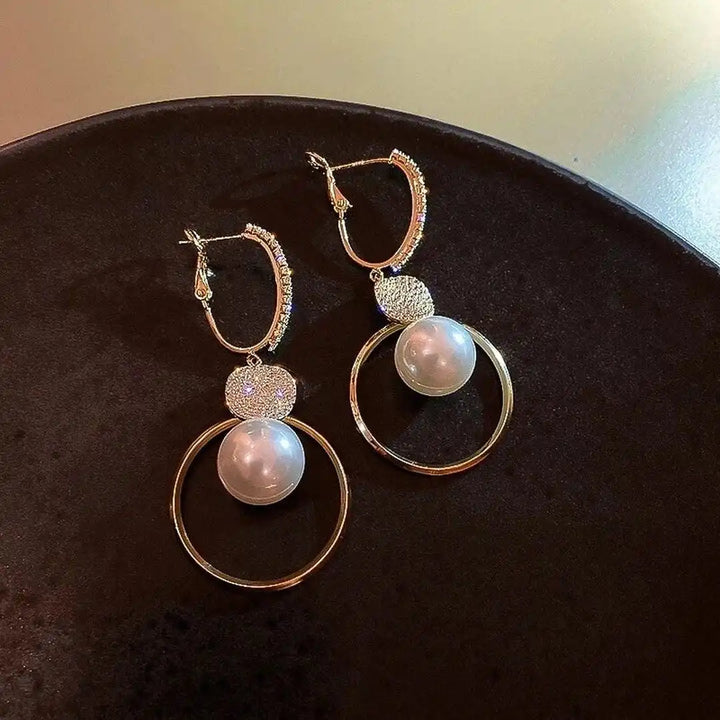 Freshwater Pearl and Diamond-Embellished Ball Earrings