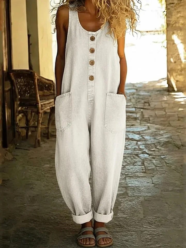 Zoé™ - Button-Up Denim Overalls