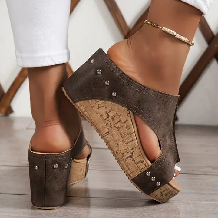 Neve™- Wedge Sandals with Stud Details