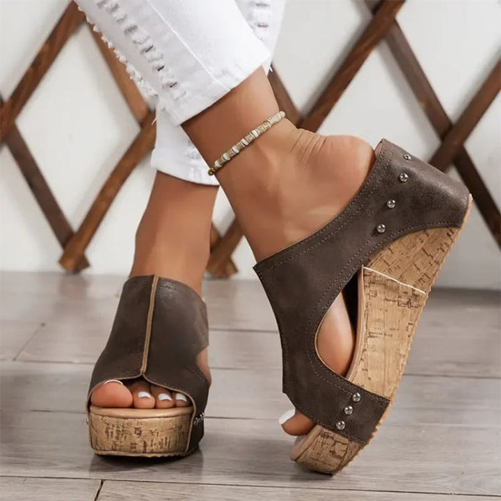 Neve™- Wedge Sandals with Stud Details