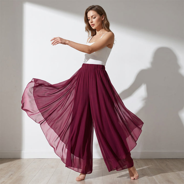 Doriana™ - Asymmetrical Wide-Leg Chiffon Pants