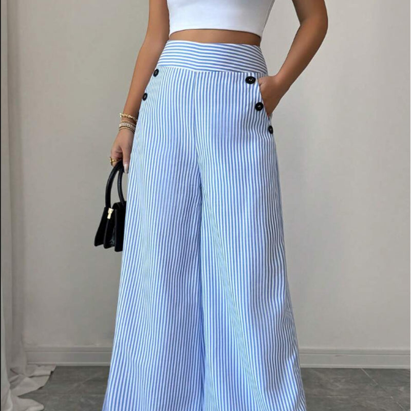 Azalea™ - High-Waisted Loose-Fit Linen Pants