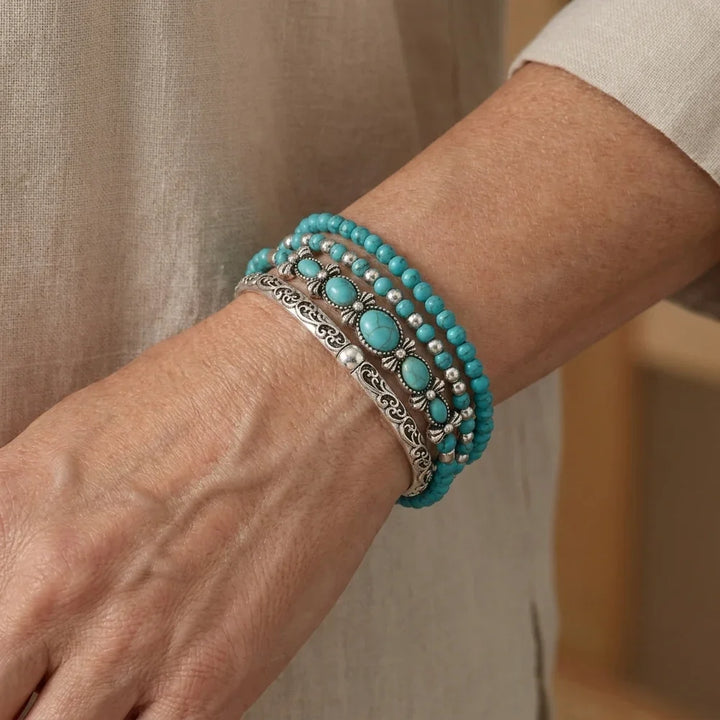 Mirella™ - Boho Bracelet Collection with Turquoise Beads