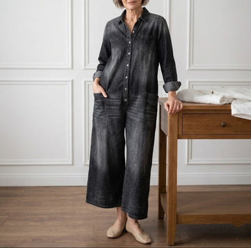 Margot™ - Wide-Leg Denim Jumpsuit